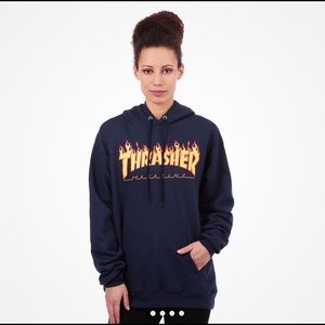 NAVY BLUE TRASHER SWEATSHIRT!!!